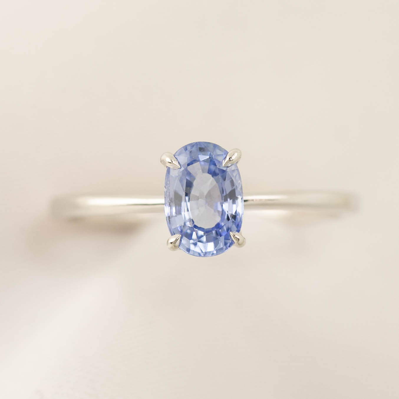 Stunning Light Blue Sapphire Engagement Ring
